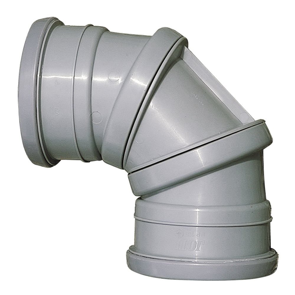 JOTIFLEX 110MM BEND 0-90° DOBBELMUFFE GRÅ JOTIFLEX 110MM BEND 0-90° DOBBELMUFFE GRÅ