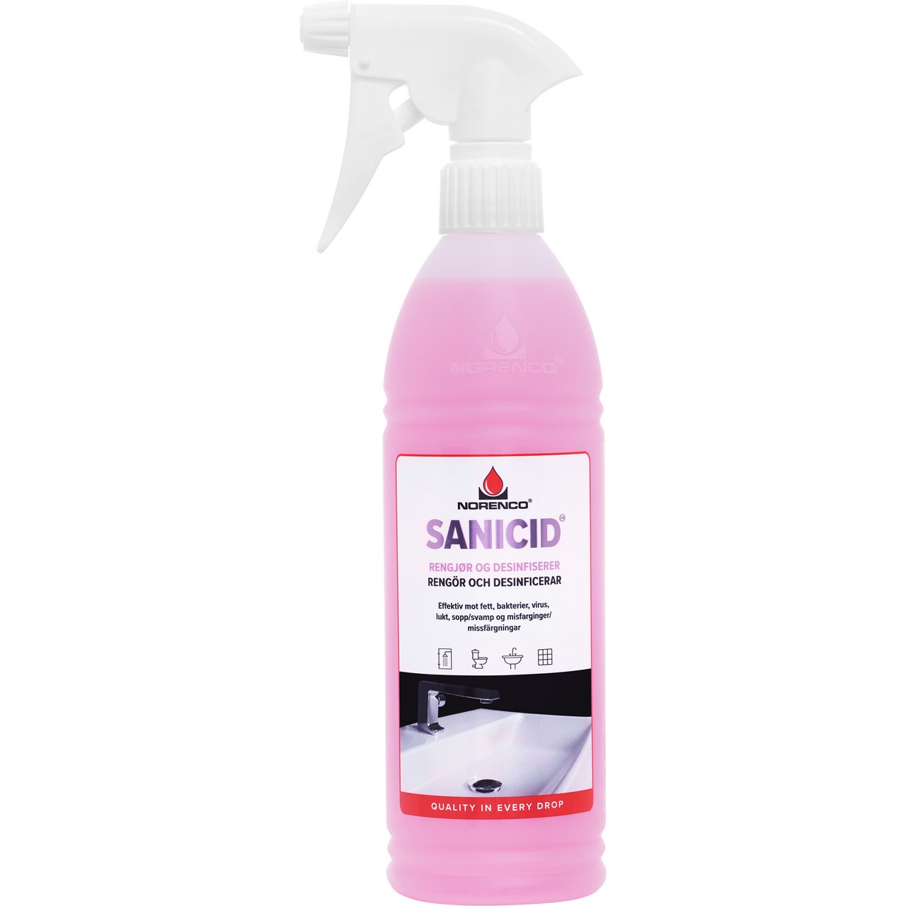NORENCO SANICID BADEROMSSPRAY 600ML NORENCO SANICID BADEROMSSPRAY 600ML
