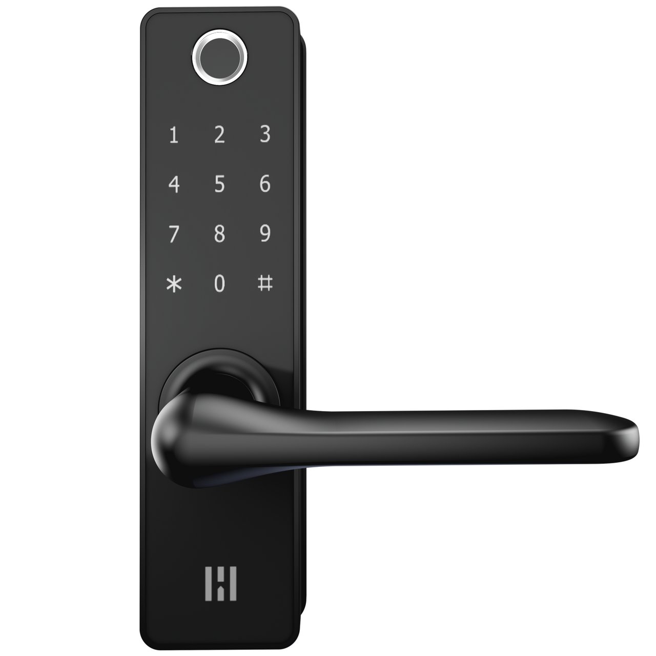 HEIMGARD ELEKTRONISK SMART DØRLÅS M/FINGERAVTRYKKSLESER SORT