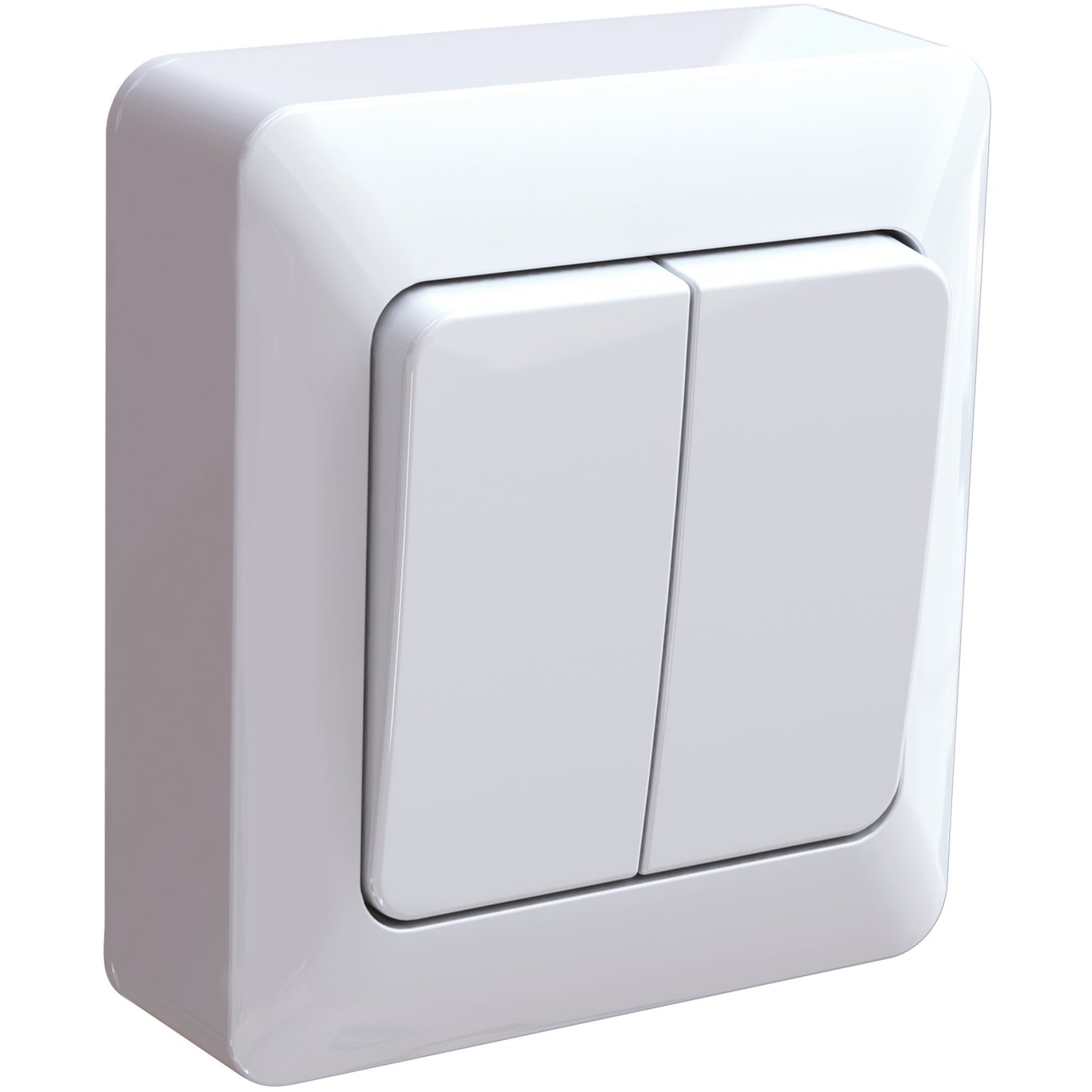 EGANT BRYTER PÅVEGG KRONEVENDER - HVIT