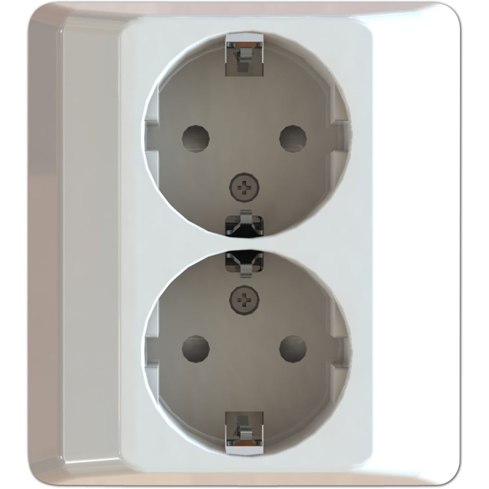 EGANT DOBBEL STIKKONTAKT INNFELT M/JORD EGANT DOBBEL STIKKONTAKT INNFELT M/JORD