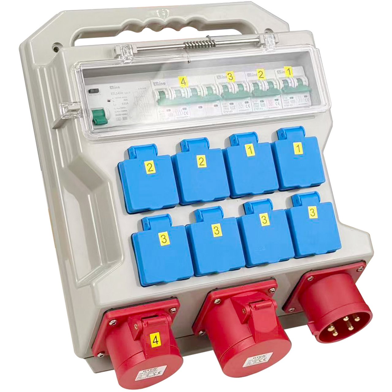 EGANT 400V / 32A BYGGSENTRAL IP44 432-6 INN 8-UTTAK EGANT 400V / 32A BYGGSENTRAL IP44 432-6 INN 8-UTTAK