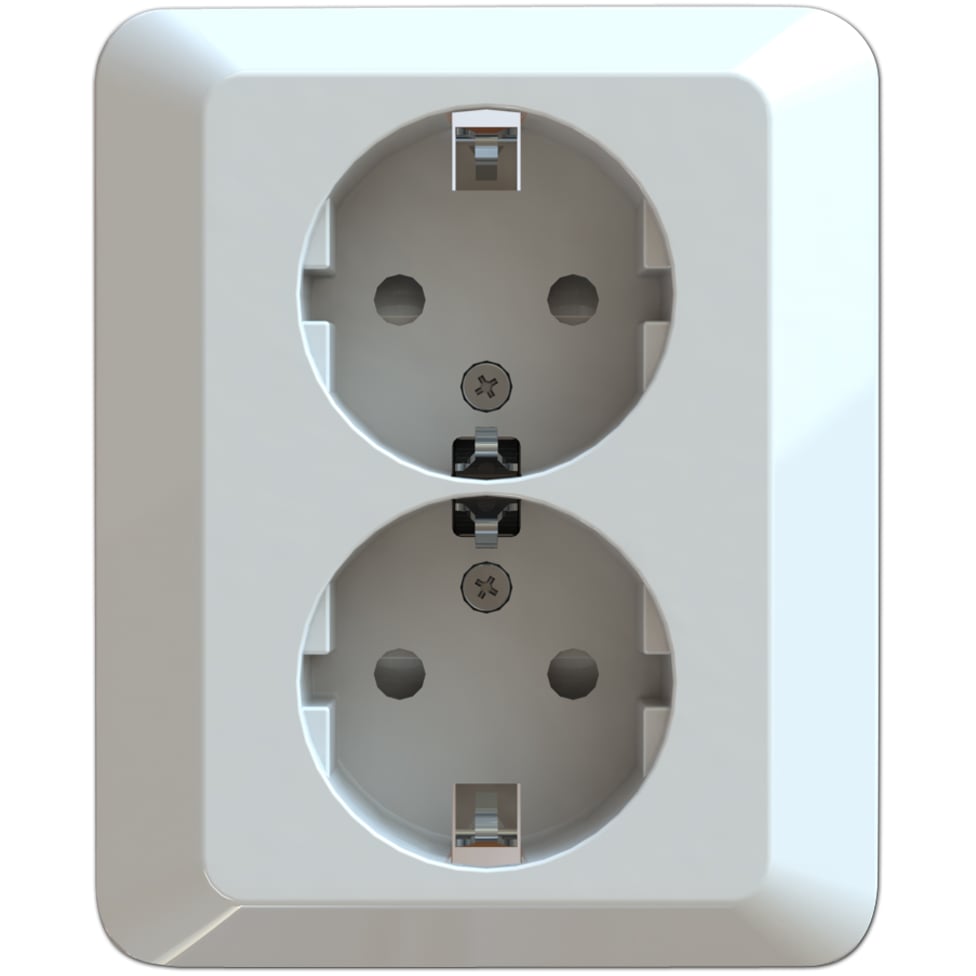 EGANT DOBBEL STIKKONTAKT 1.5 INNFELT M/JORD LAV