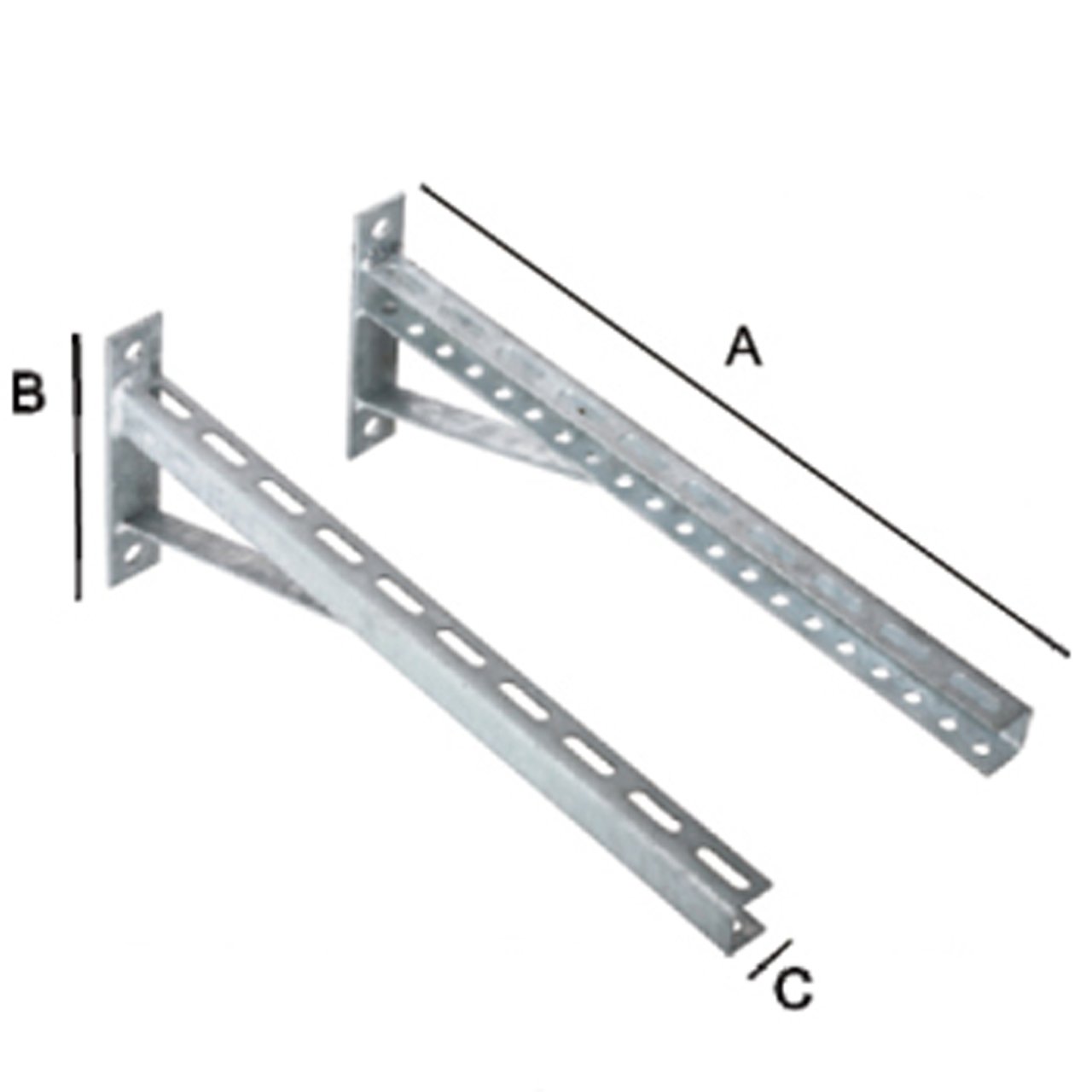 VEGGBRAKETT-GALVANISERT - 2 STK STK/PRIS PR.SETT VEGGBRAKETT-GALVANISERT - 2 STK STK/PRIS PR.SETT