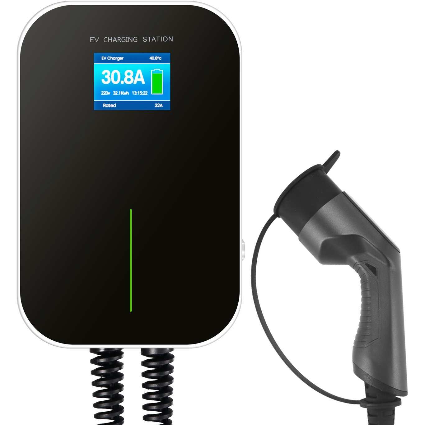 BESEN SMART LADESTASJON JUSTERBAR 1,4-22KW 230/400V 32A 3FAS M/DC-RCM & APP M/ 6M KABEL T2 BESEN SMART LADESTASJON JUSTERBAR 1,4-22KW 230/400V 32A 3FAS M/DC-RCM & APP M/ 6M KABEL T2