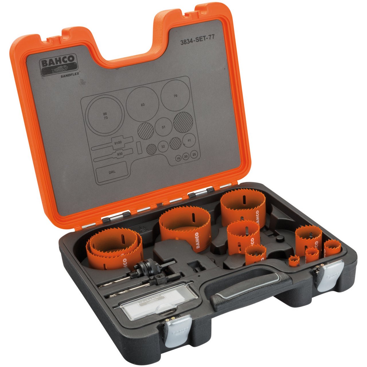 BAHCO SANDFLEX HULLSAGSETT 16-86MM 13 DELER 3834-77 BAHCO SANDFLEX HULLSAGSETT 16-86MM 13 DELER 3834-77