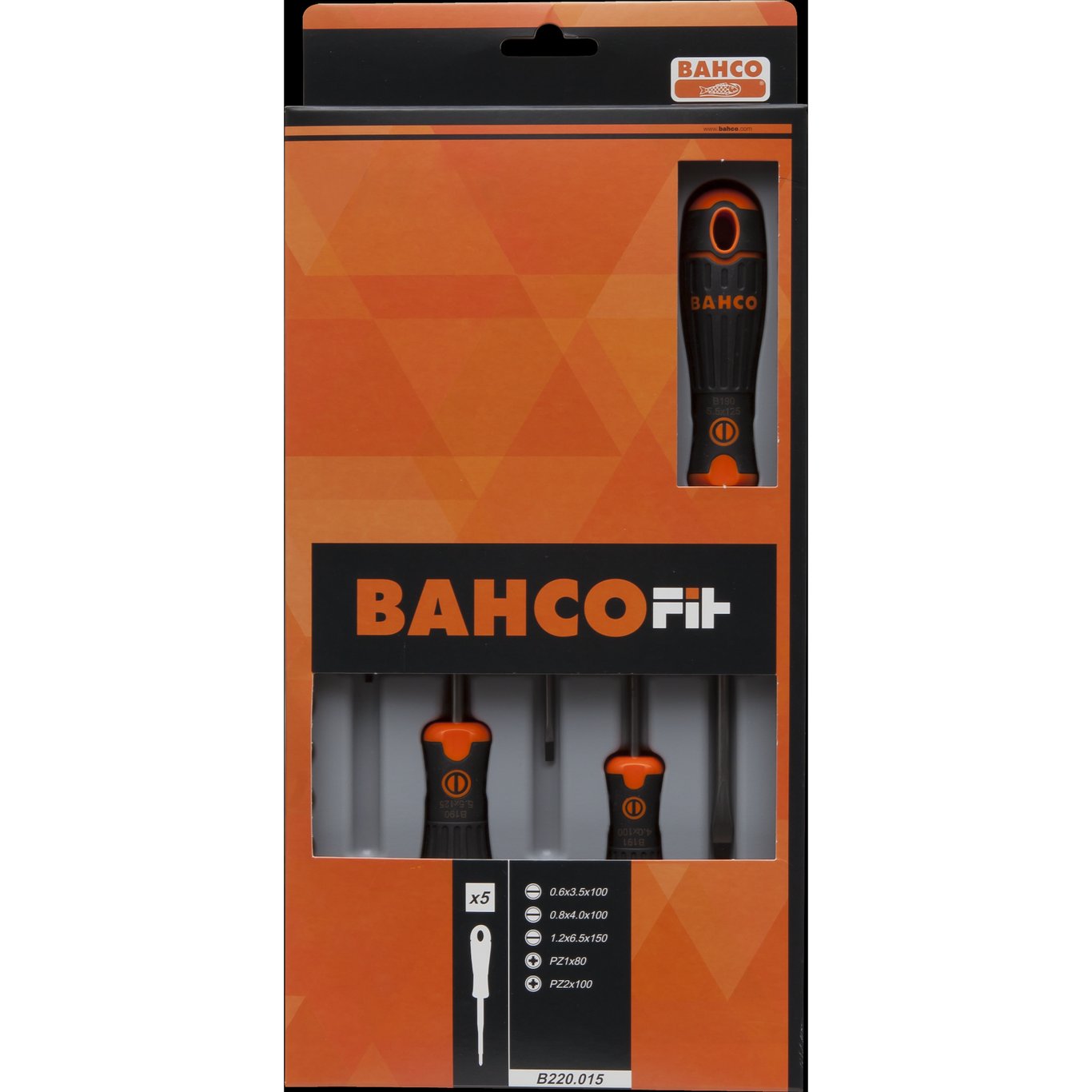 BAHCO SKRUTREKKERSETT TORX 5 DELER