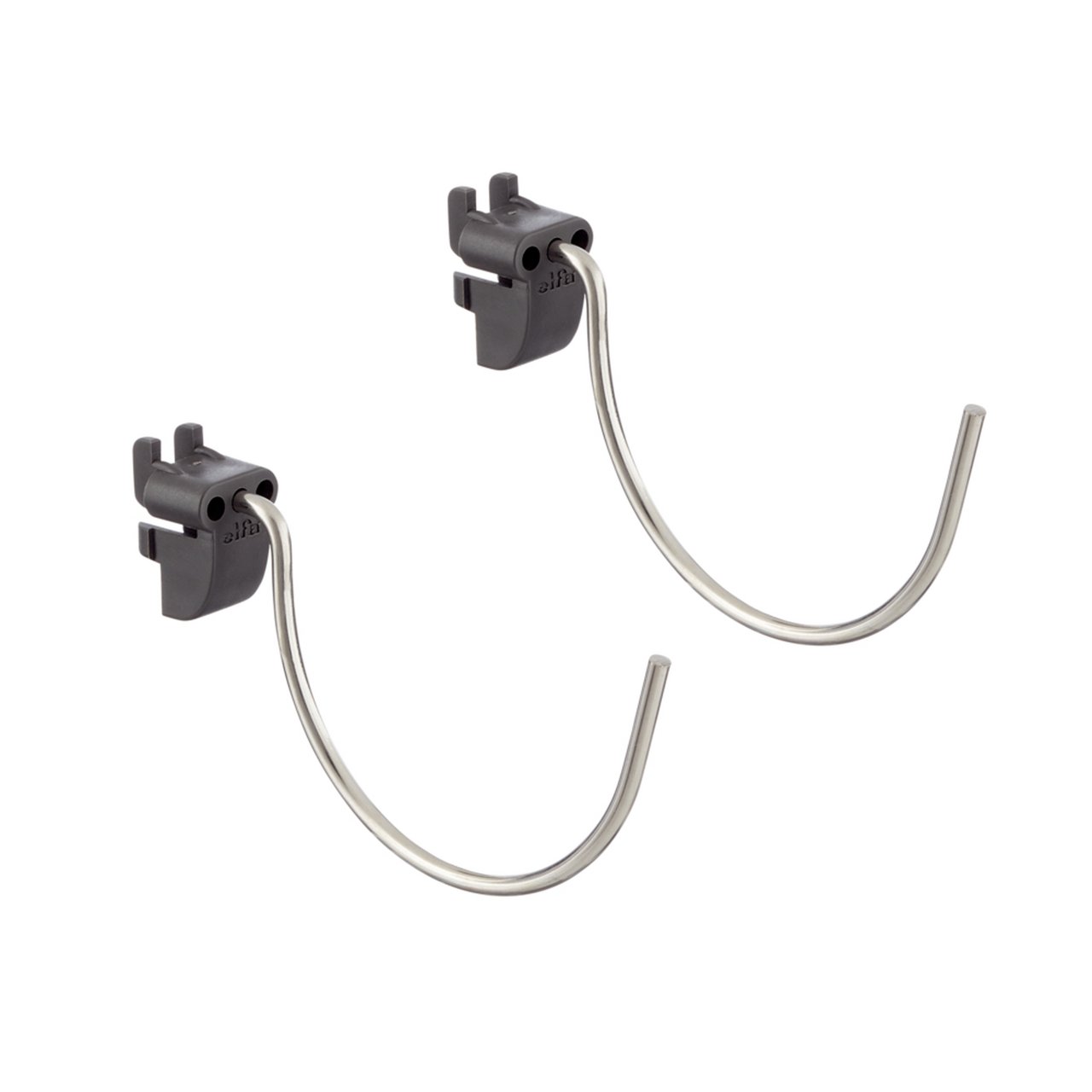 ELFA GARAGE+ STOR RUND KROK 2/PK MATT GRÅ ELFA GARAGE+ STOR RUND KROK 2/PK MATT GRÅ