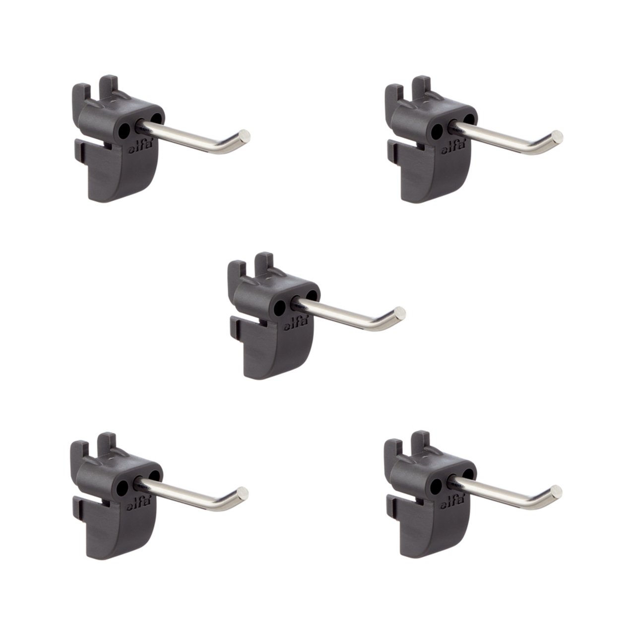 ELFA GARAGE+ KORT RETT KROK 5/PK MATT GRÅ ELFA GARAGE+ KORT RETT KROK 5/PK MATT GRÅ