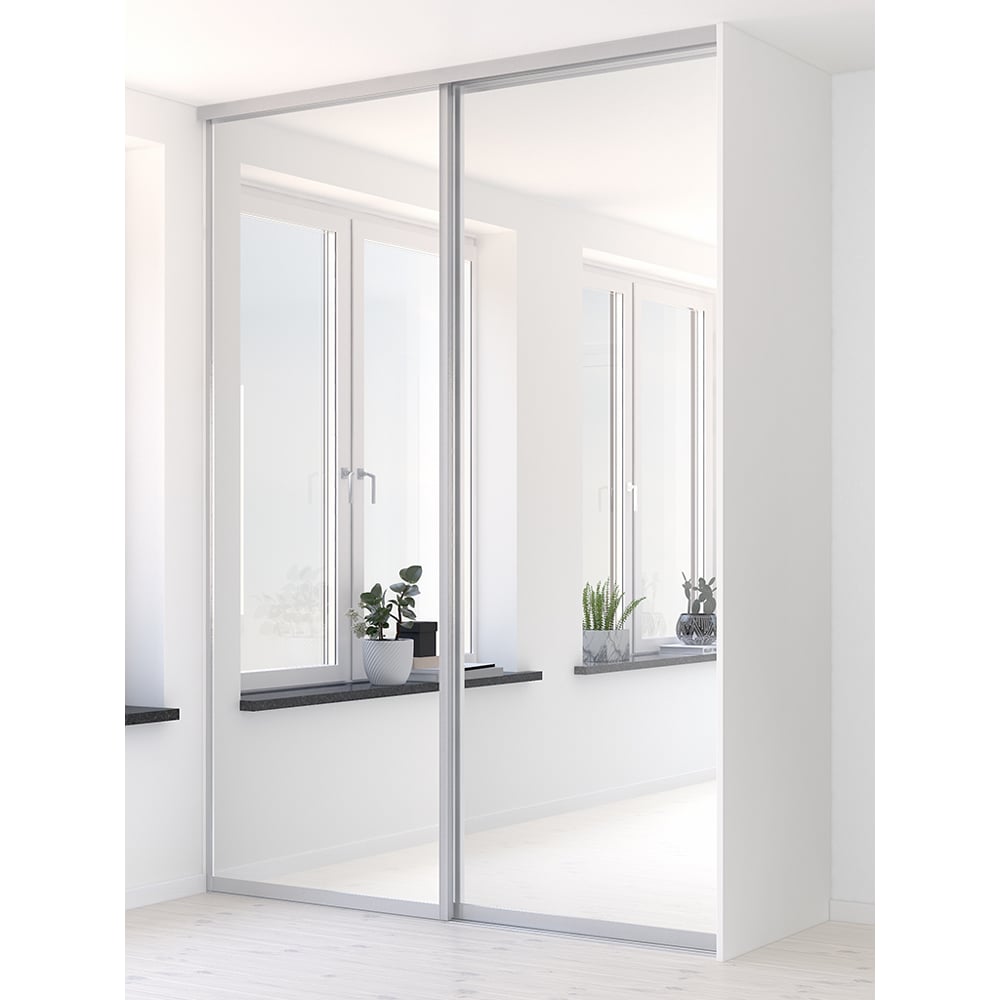 ELFA SKYVEDØR ORIGINAL SØLV/SPEIL 938X2350 ELFA SKYVEDØR ORIGINAL SØLV/SPEIL 938X2350