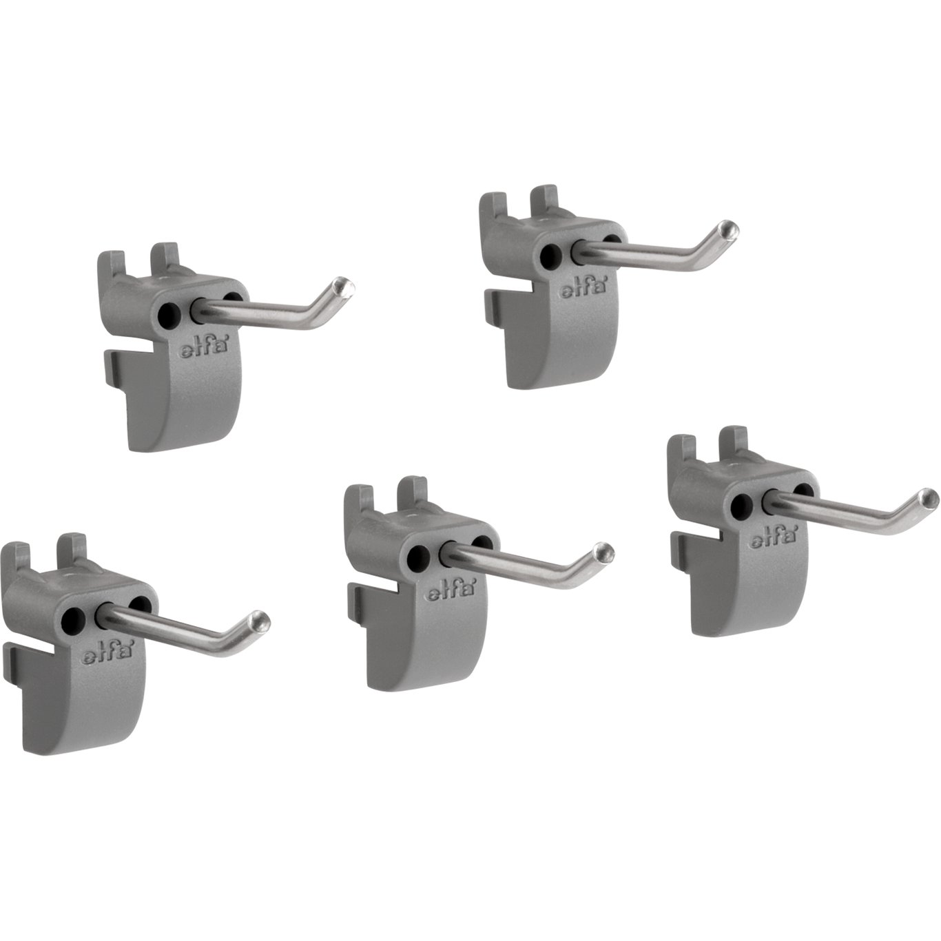 ELFA VERKTØYKROK 35 MM GRÅ 5-PK