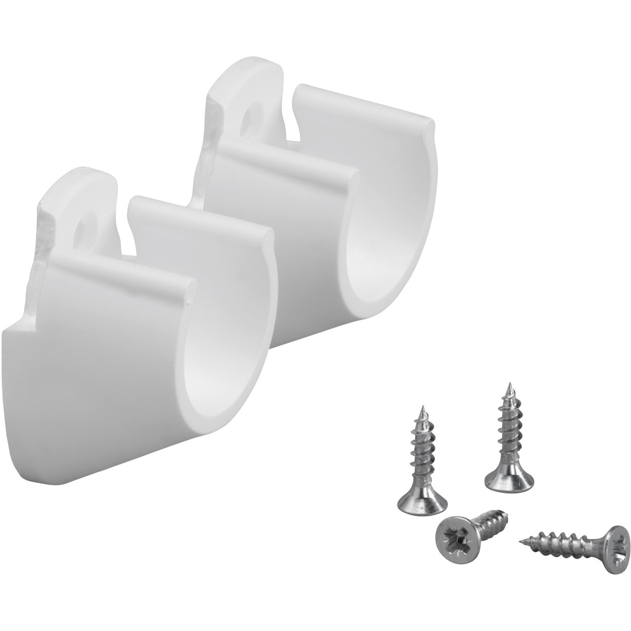 ELFA HOLDER TIL STANG VEGG/VEGG, HVIT ELFA HOLDER TIL STANG VEGG/VEGG, HVIT