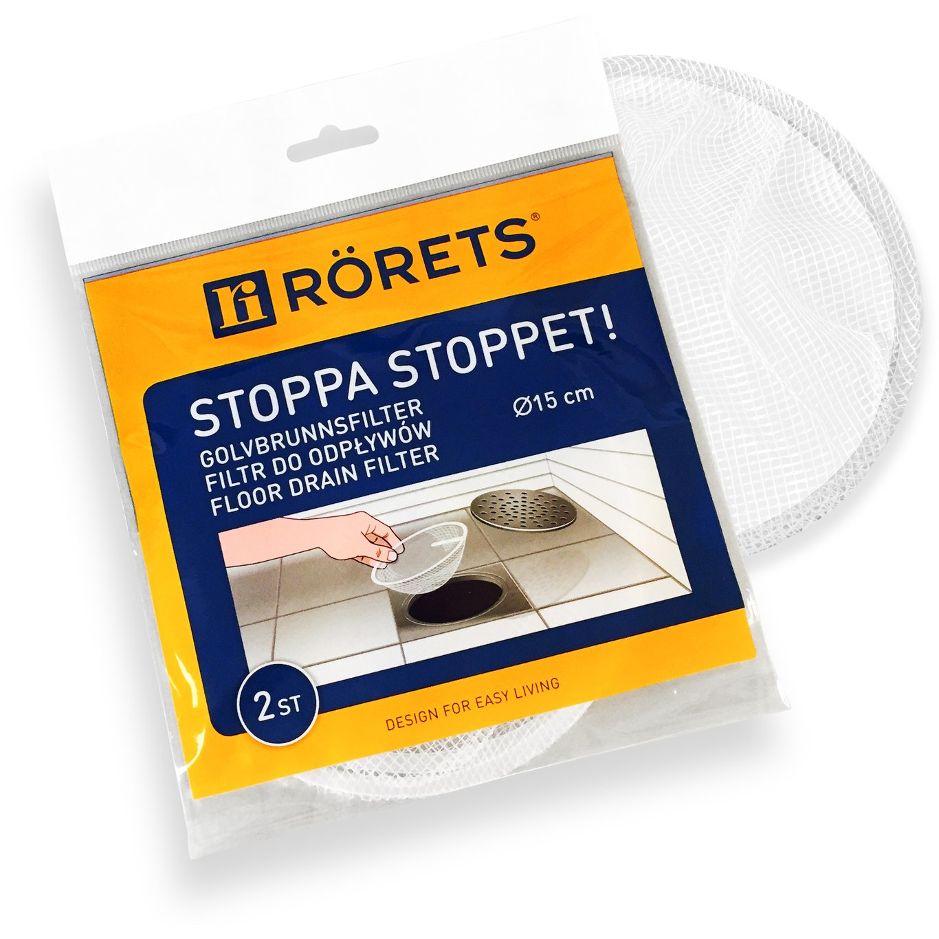 RÖRETS SMUSS- OG HÅRFILTER TIL SLUK 2PK. RÖRETS SMUSS- OG HÅRFILTER TIL SLUK 2PK.