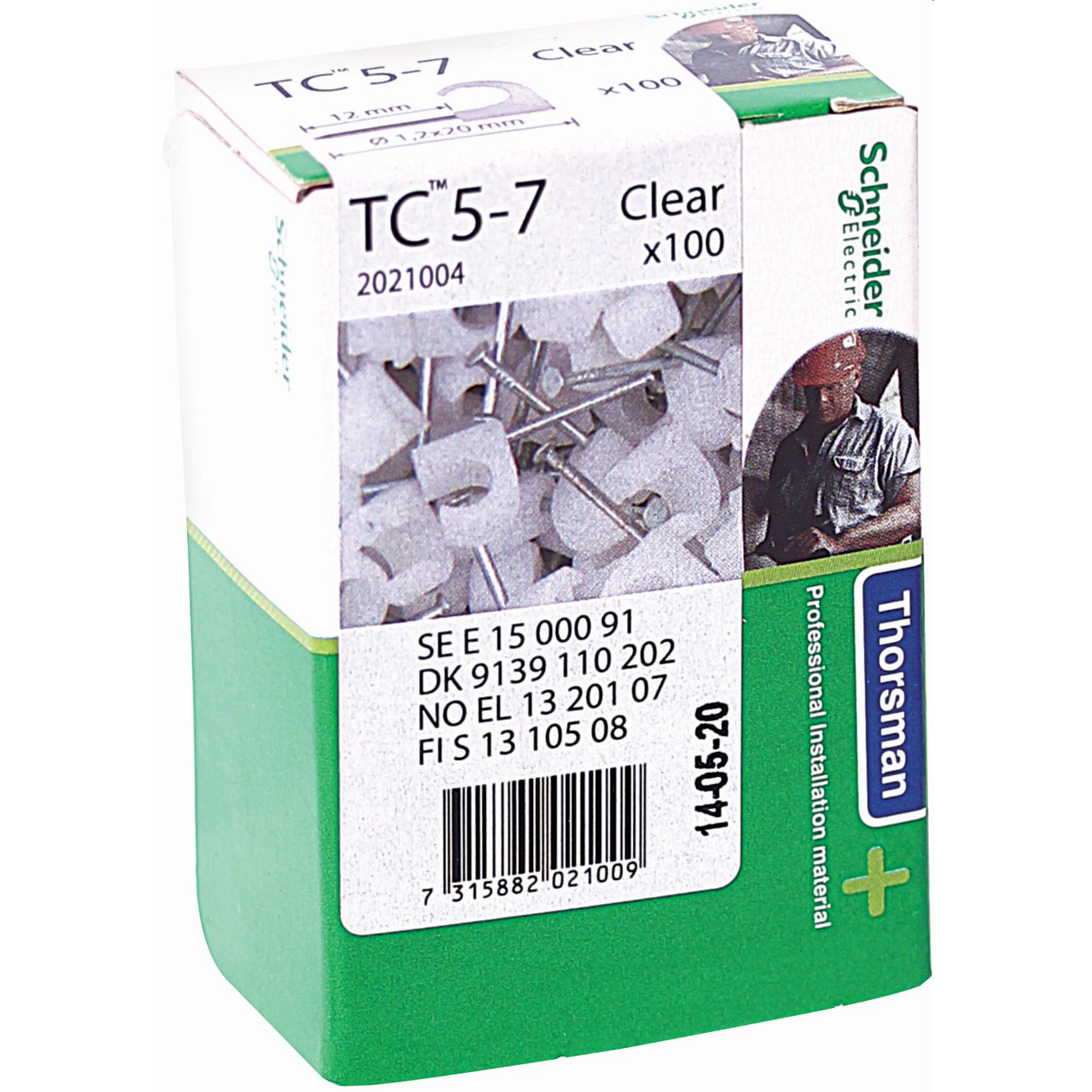 SCHNEIDER TC CLIPS 5-7 100STK HVIT SCHNEIDER TC CLIPS 5-7 100STK HVIT