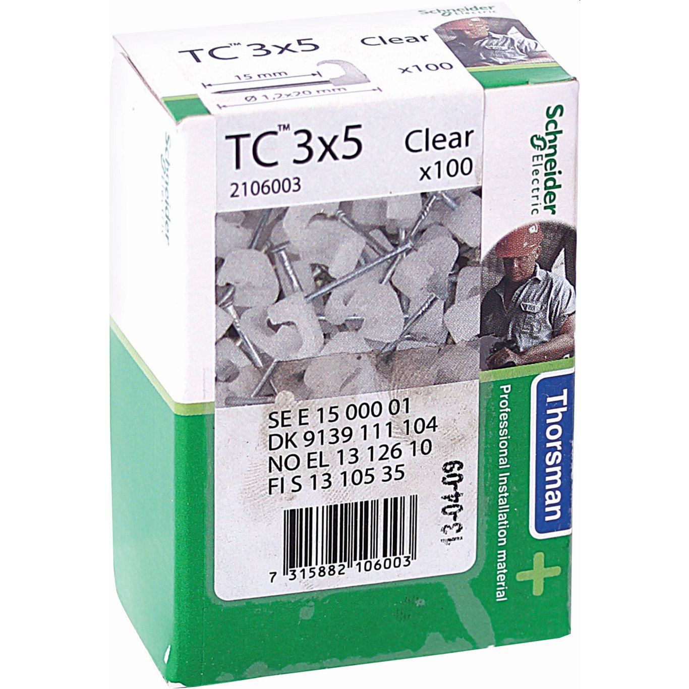 SCHNEIDER TC CLIPS 3X5 100STK NATUR SCHNEIDER TC CLIPS 3X5 100STK NATUR