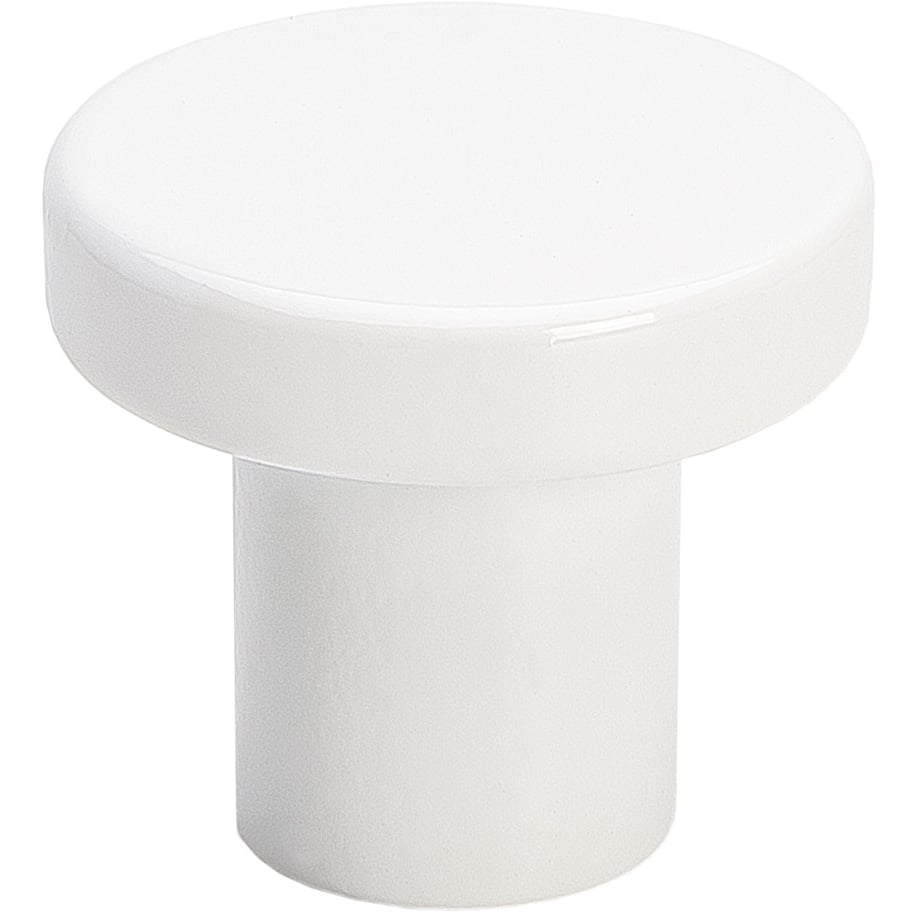 GUSTAVSBERG KNOTT/HÅNDTAK TIL BADEROMSMØBEL LAKKERT METALL HVIT