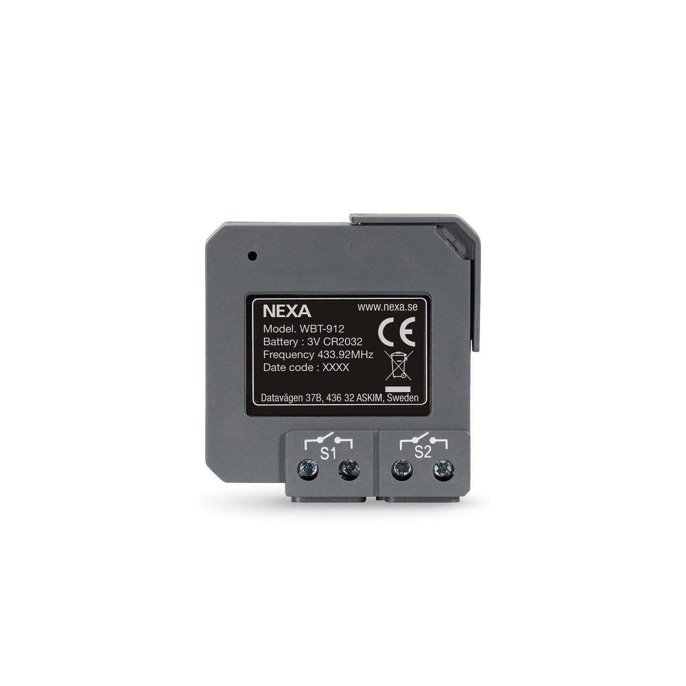 NEXA TRÅDLØS 2-KANALS SENDER WBT-912