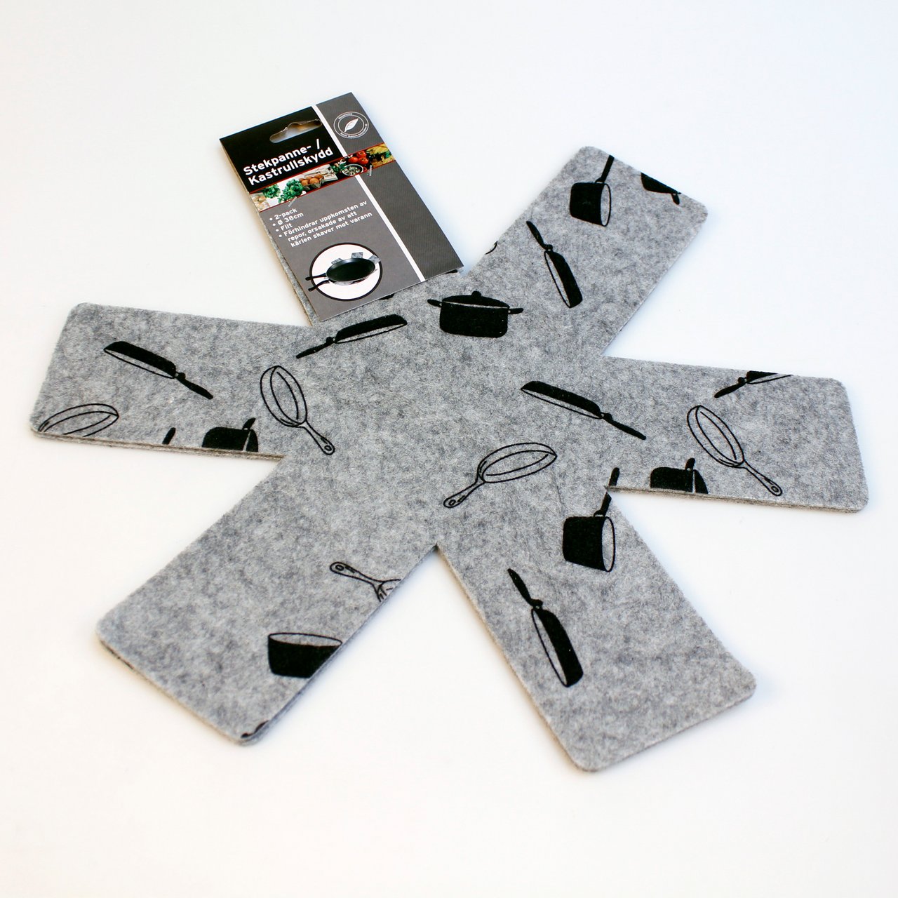 BESKYTTELSESMATTE FOR STEKEPANNE/KASSEROLLE 38CM 2PK BESKYTTELSESMATTE FOR STEKEPANNE/KASSEROLLE 38CM 2PK