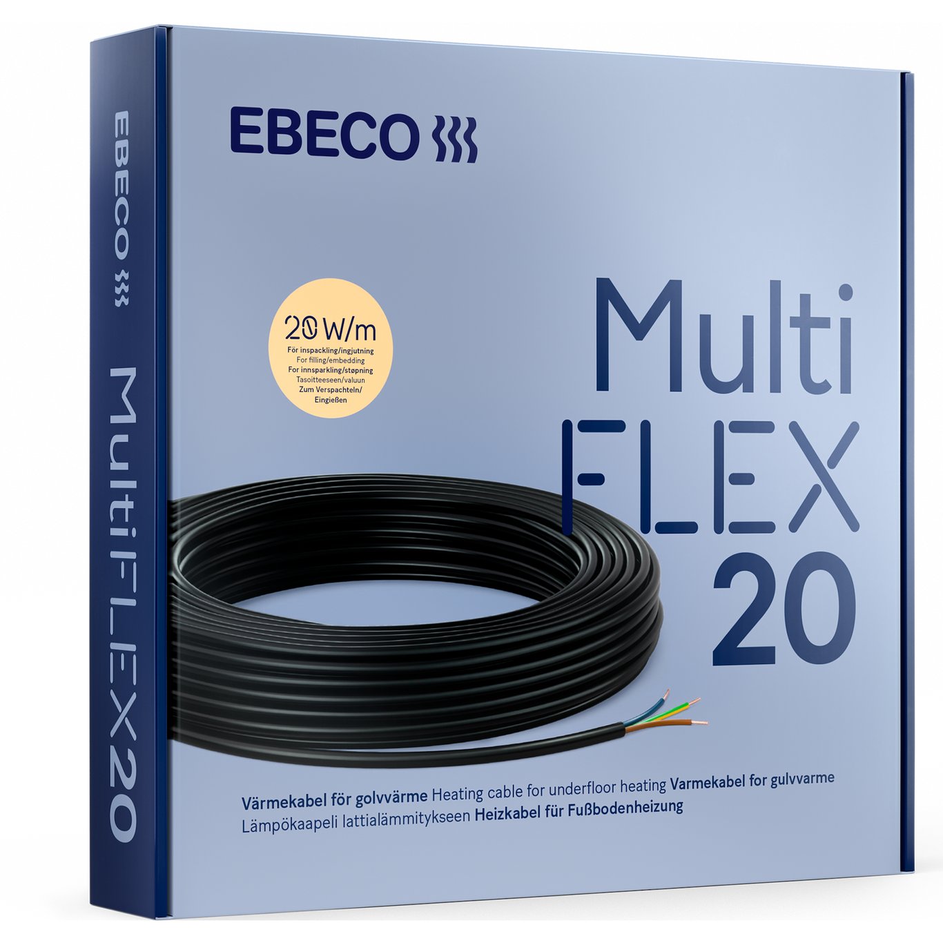 EBECO MULTIFLEX 20 VARMEKABEL 64 M 1290 W EBECO MULTIFLEX 20 VARMEKABEL 64 M 1290 W