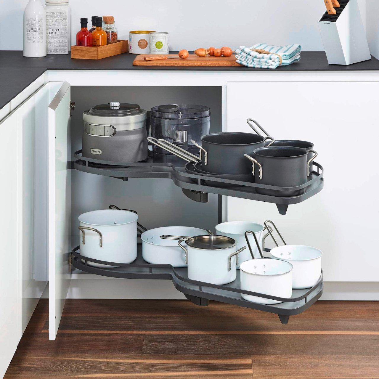 THEOFILS LEMANS II UTTREKK FOR HJØRNESKAP 500MM HØYRE ARENA PLUS STYLE ANTRASITT THEOFILS LEMANS II UTTREKK FOR HJØRNESKAP 500MM HØYRE ARENA PLUS STYLE ANTRASITT