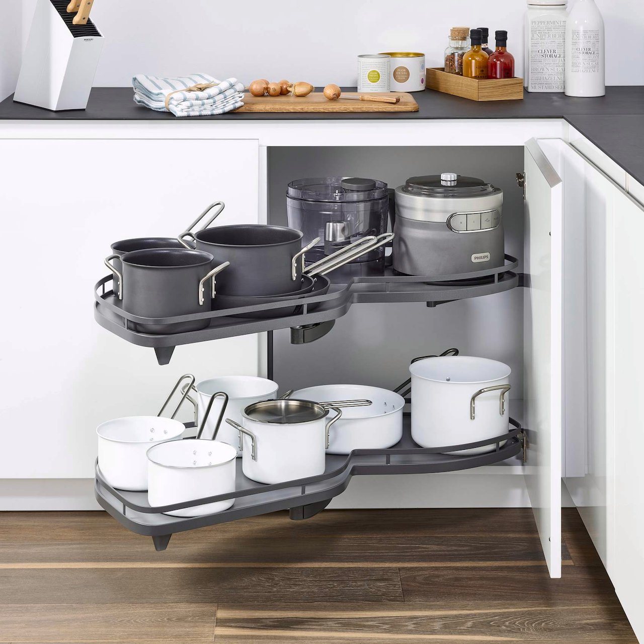 THEOFILS LEMANS II UTTREKK FOR HJØRNESKAP 600MM VENSTRE ARENA PLUS STYLE ANTRASITT THEOFILS LEMANS II UTTREKK FOR HJØRNESKAP 600MM VENSTRE ARENA PLUS STYLE ANTRASITT