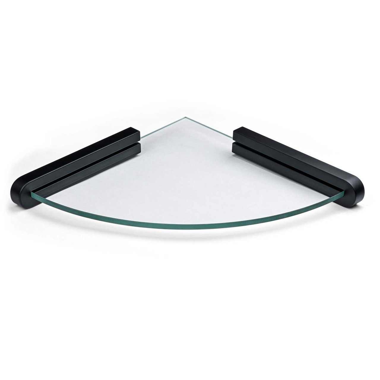 THEOFILS DUSJHYLLE CANNES HJØRNE GLASS MATT SVART THEOFILS DUSJHYLLE CANNES HJØRNE GLASS MATT SVART