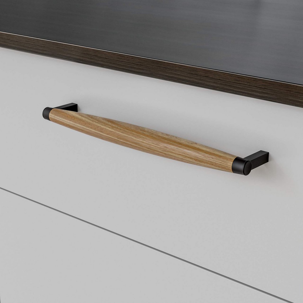 TWENTYTWO HÅNDTAK HJO CC256 KLARLAKKERT EIK/MATT SVART