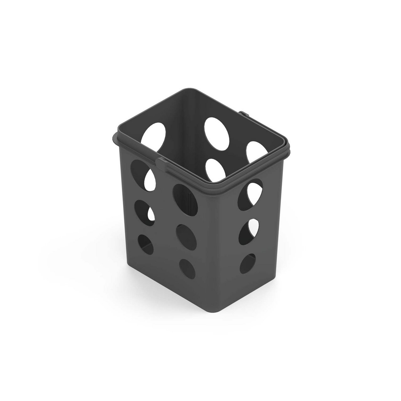 THEOFILS KILDESORTERINGSBØTTE MED HULL 18X23CM MØRK GRÅ