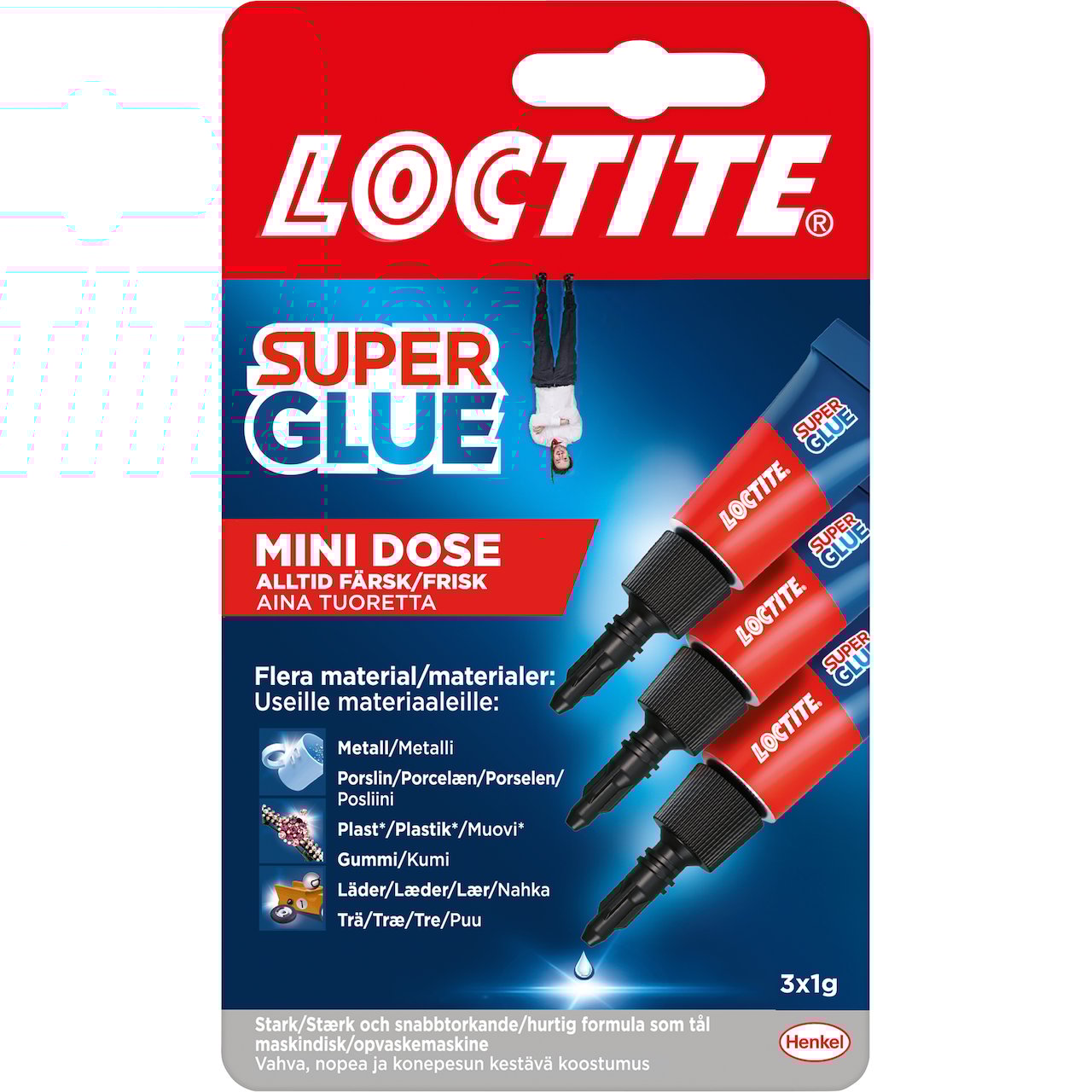 LOCTITE SUPER GLUE MINI DOSE 3X1G LOCTITE SUPER GLUE MINI DOSE 3X1G