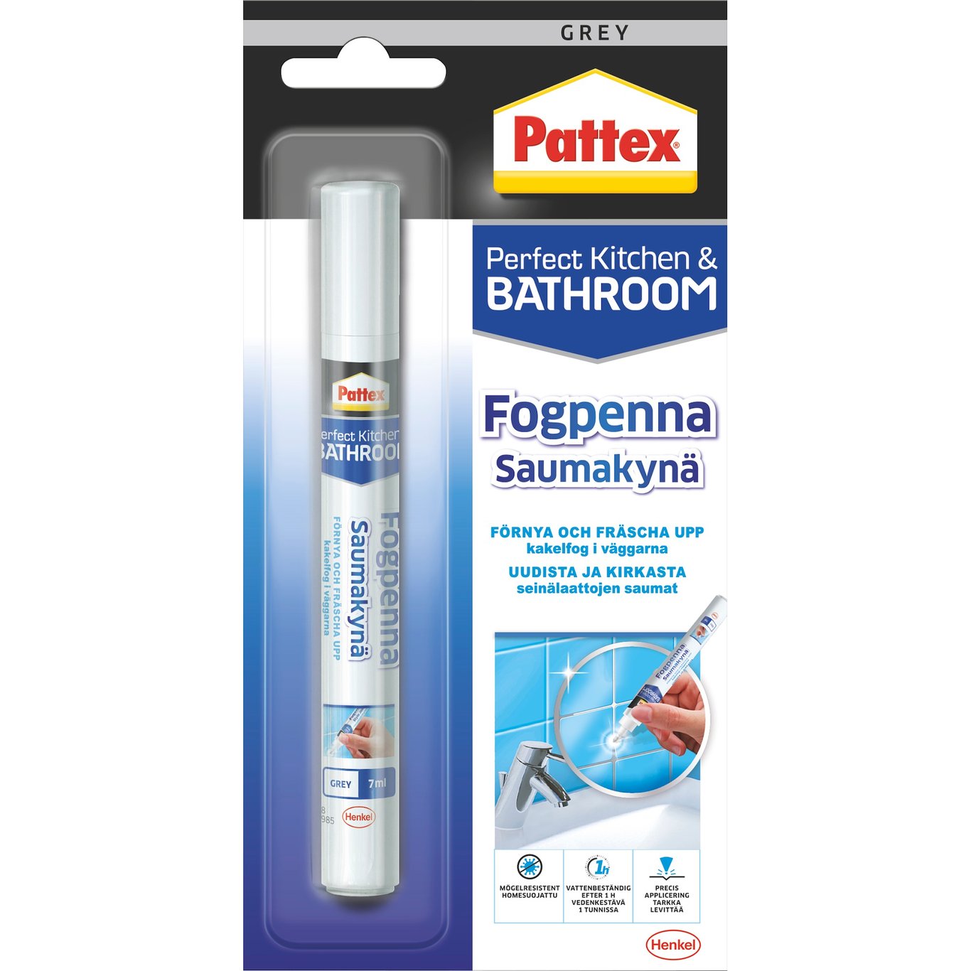 PATTEX FUGEPENN 7ML GRÅ PATTEX FUGEPENN 7ML GRÅ