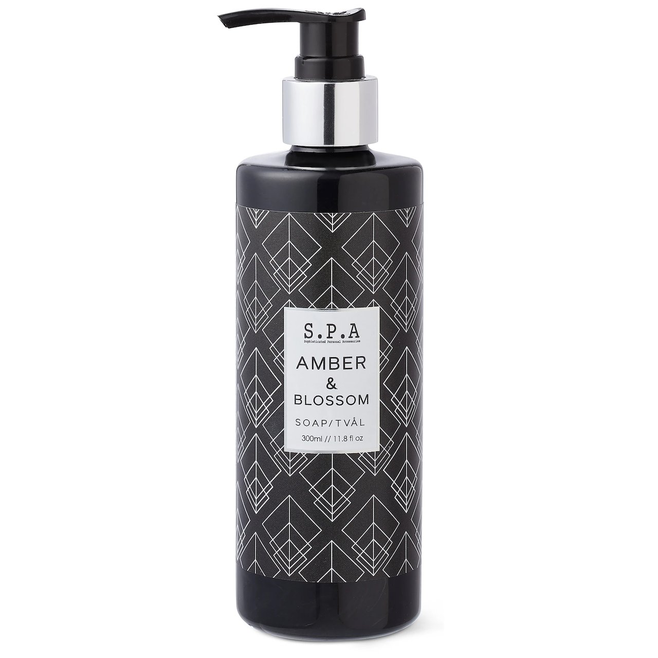 S.P.A. HÅNDSÅPE 300ML SORT/HVIT AMBER & BLOSSOM S.P.A. HÅNDSÅPE 300ML SORT/HVIT AMBER & BLOSSOM