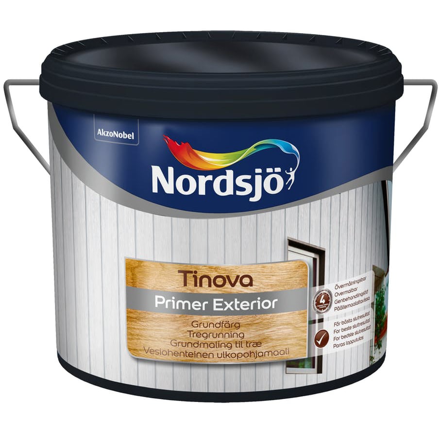 NORDSJØ TINOVA PRIMER EXTERIOR HVIT 10L NORDSJØ TINOVA PRIMER EXTERIOR HVIT 10L