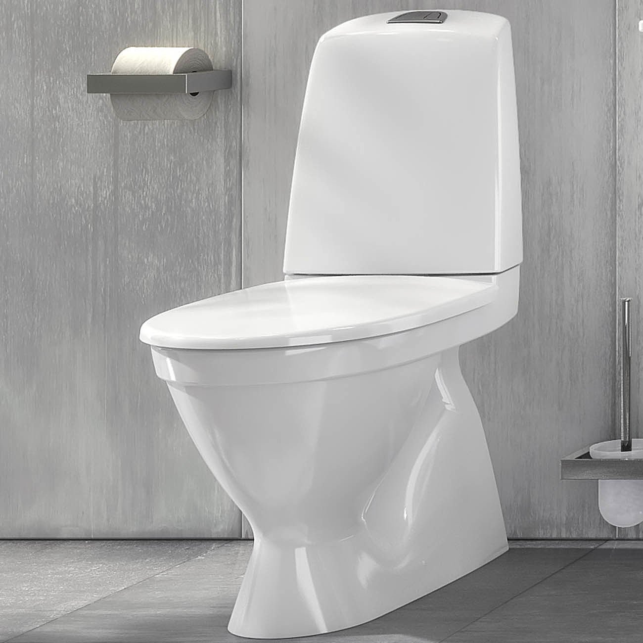 GUSTAVSBERG NAUTIC 1500 C+ M/SKJULT S-LÅS & HYGIENIC FLUSH INKL. SETE, FOR LIMING