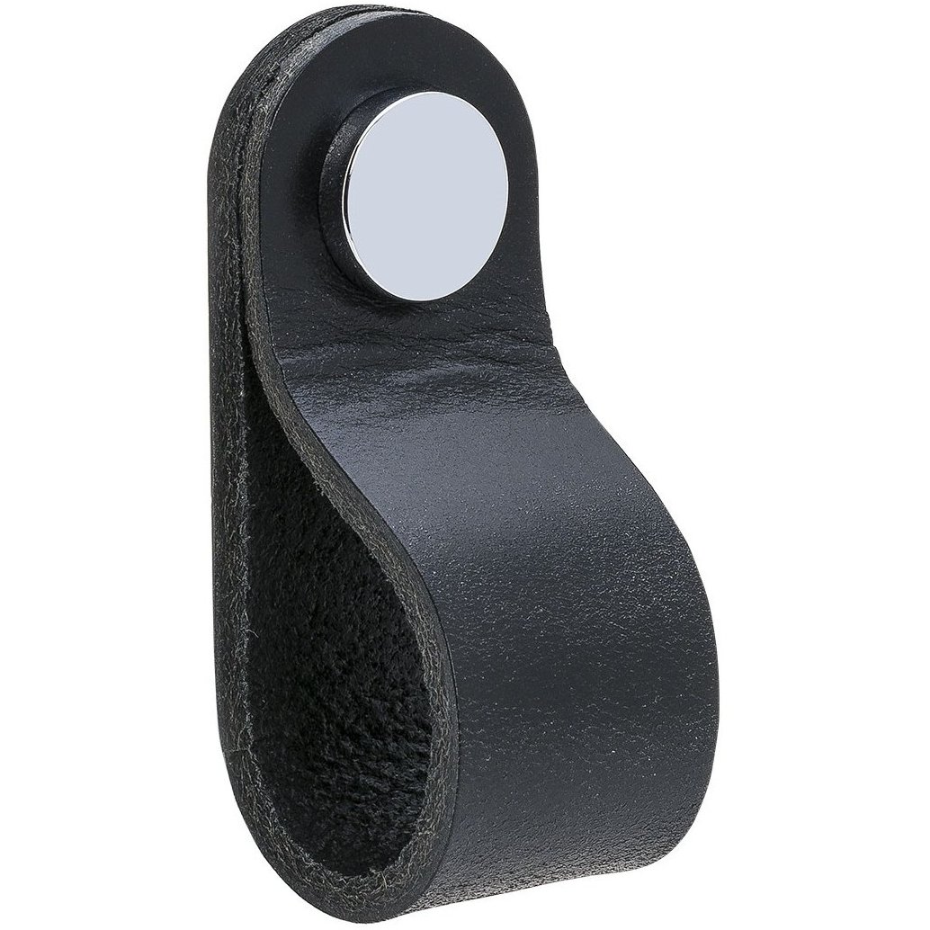 GUSTAVSBERG K3 KNOTT TIL BADEROMSSKAP, SORT LÆR/KROM