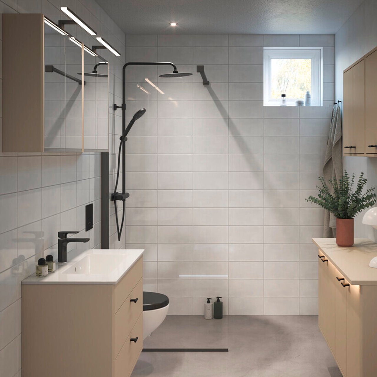 GUSTAVSBERG GRAPHIC SPEILSKAP 80 CM BEIGE GUSTAVSBERG GRAPHIC SPEILSKAP 80 CM BEIGE