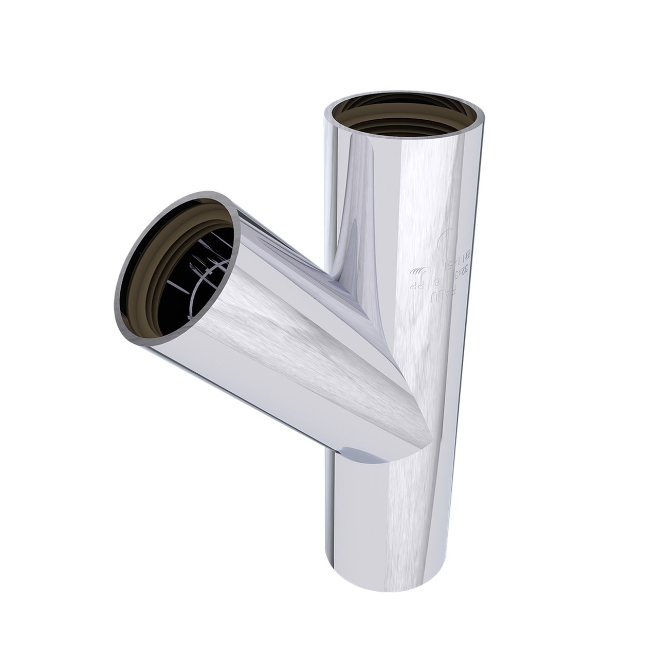 FALUVULK 40 MM X 45° T-RØR MED 3 MUFFER