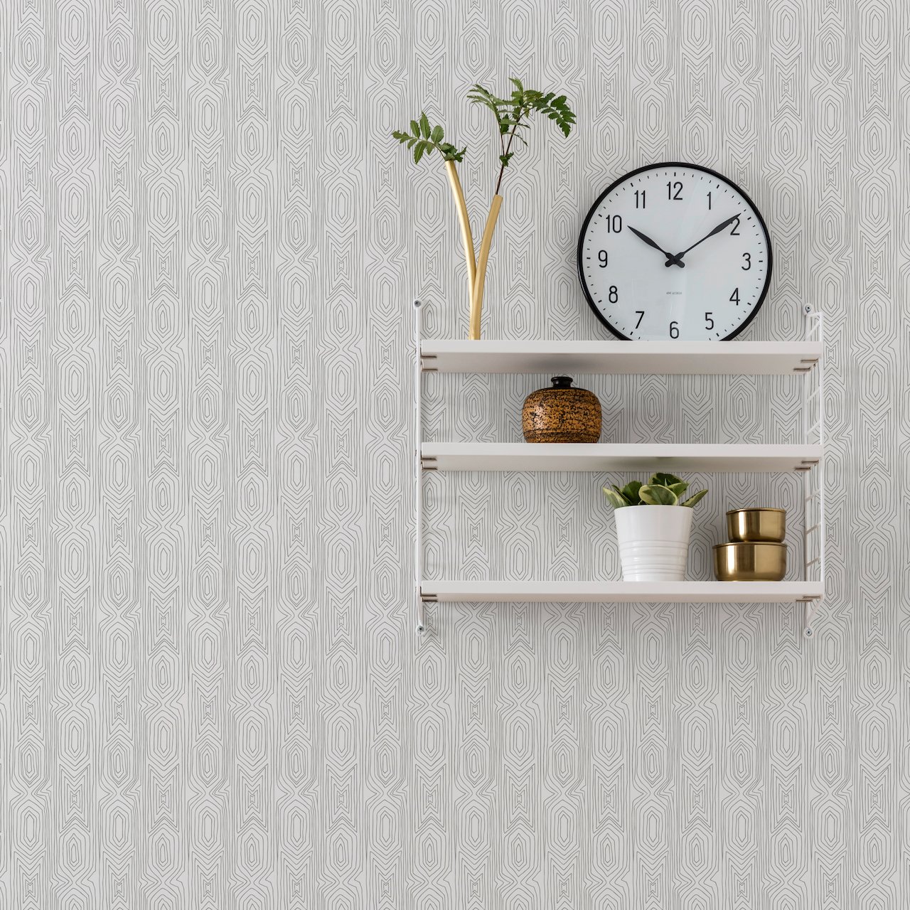 DURO TAPET LINJELEK, HVIT/GRÅ 10M X 53CM DURO TAPET LINJELEK, HVIT/GRÅ 10M X 53CM