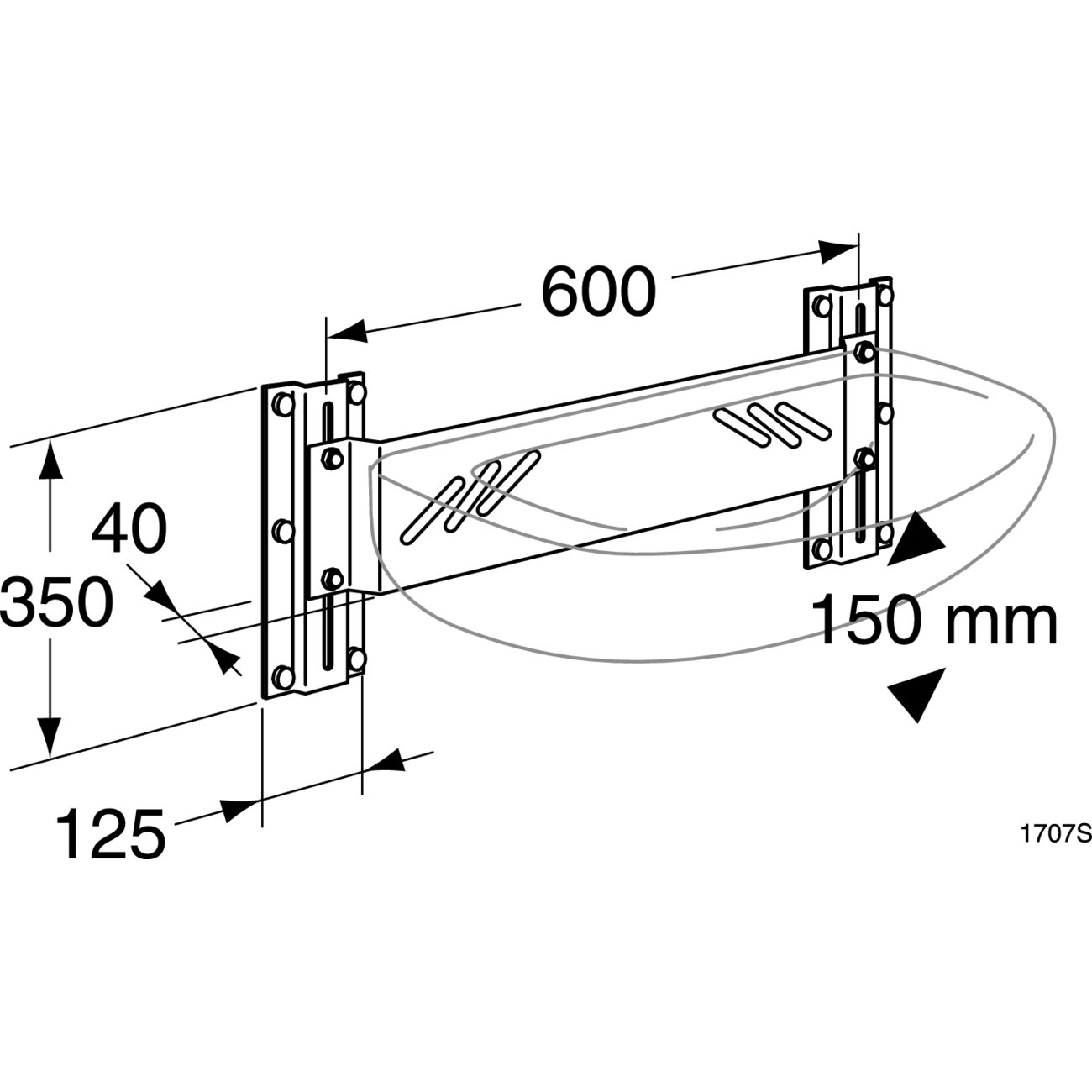 GUSTAVSBERG CARE VEGGKONSOLL F/BOLTMONTERT SERVANT 150 MM HØYDEJUSTERING HVIT GUSTAVSBERG CARE VEGGKONSOLL F/BOLTMONTERT SERVANT 150 MM HØYDEJUSTERING HVIT