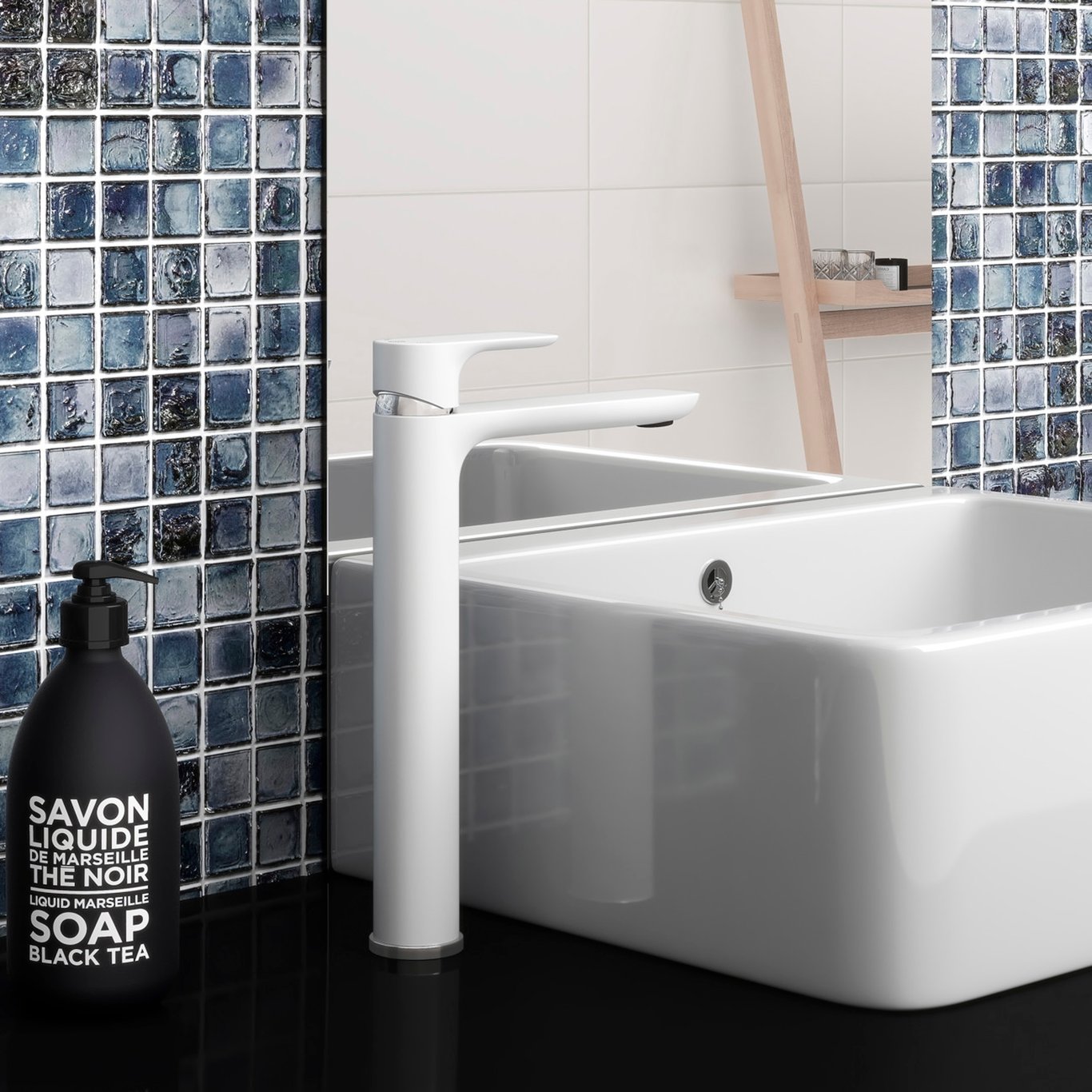 GUSTAVSBERG ESTETIC SERVANTARMATUR HØY MODELL MATT HVIT