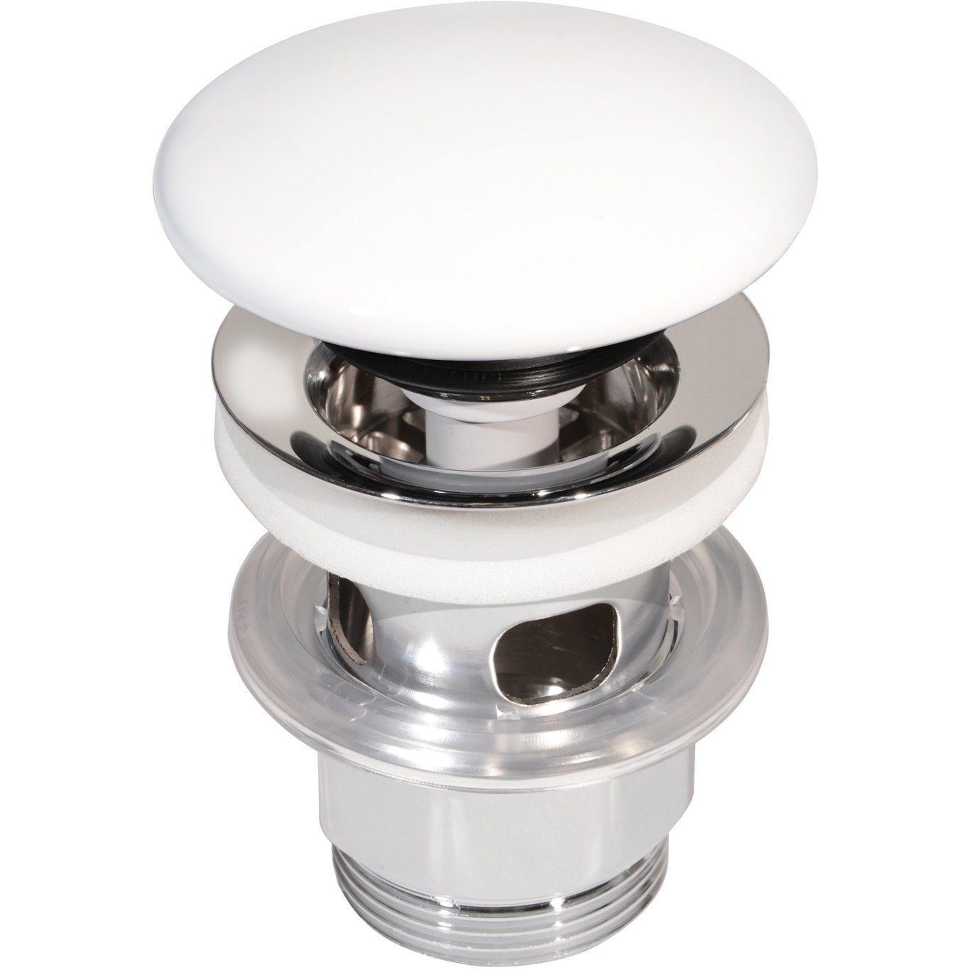 GUSTAVSBERG POP UP BUNNVENTIL, MATT HVIT GUSTAVSBERG POP UP BUNNVENTIL, MATT HVIT