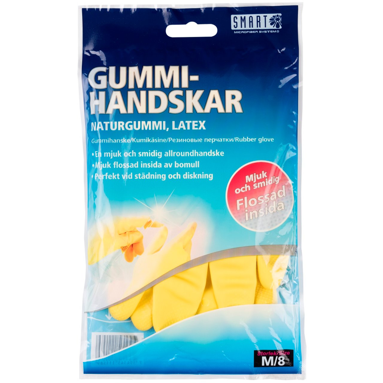 SMART MICROFIBER GUMMIHANSKER 8/M