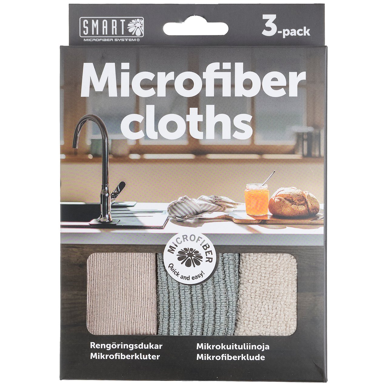 SMART MICROFIBER MICROFIBERKLUT MIX 3-PK SMART MICROFIBER MICROFIBERKLUT MIX 3-PK