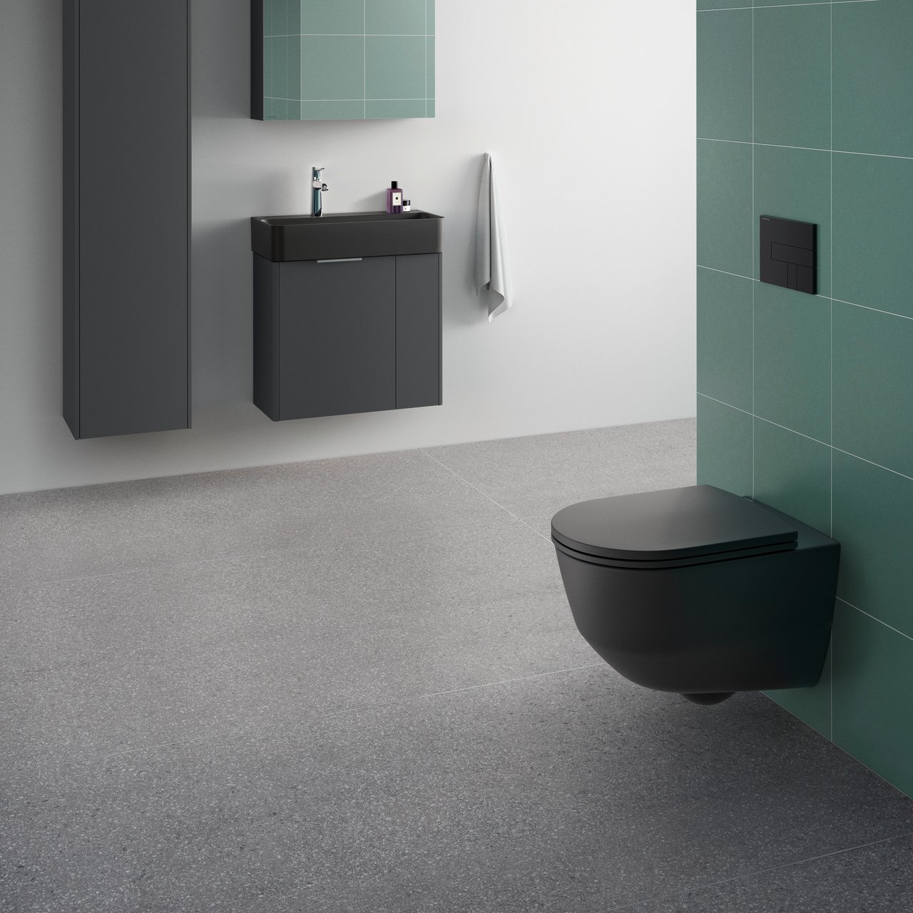 LAUFEN PRO VEGGSKÅL M/ÅPEN SPYLEKANT MATT SORT LAUFEN PRO VEGGSKÅL M/ÅPEN SPYLEKANT MATT SORT