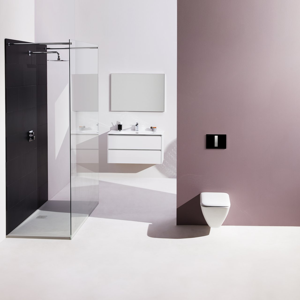 LAUFEN LIS TRYKKPLATE AW102 SORT GLASS/BØRSTET STÅL LAUFEN LIS TRYKKPLATE AW102 SORT GLASS/BØRSTET STÅL