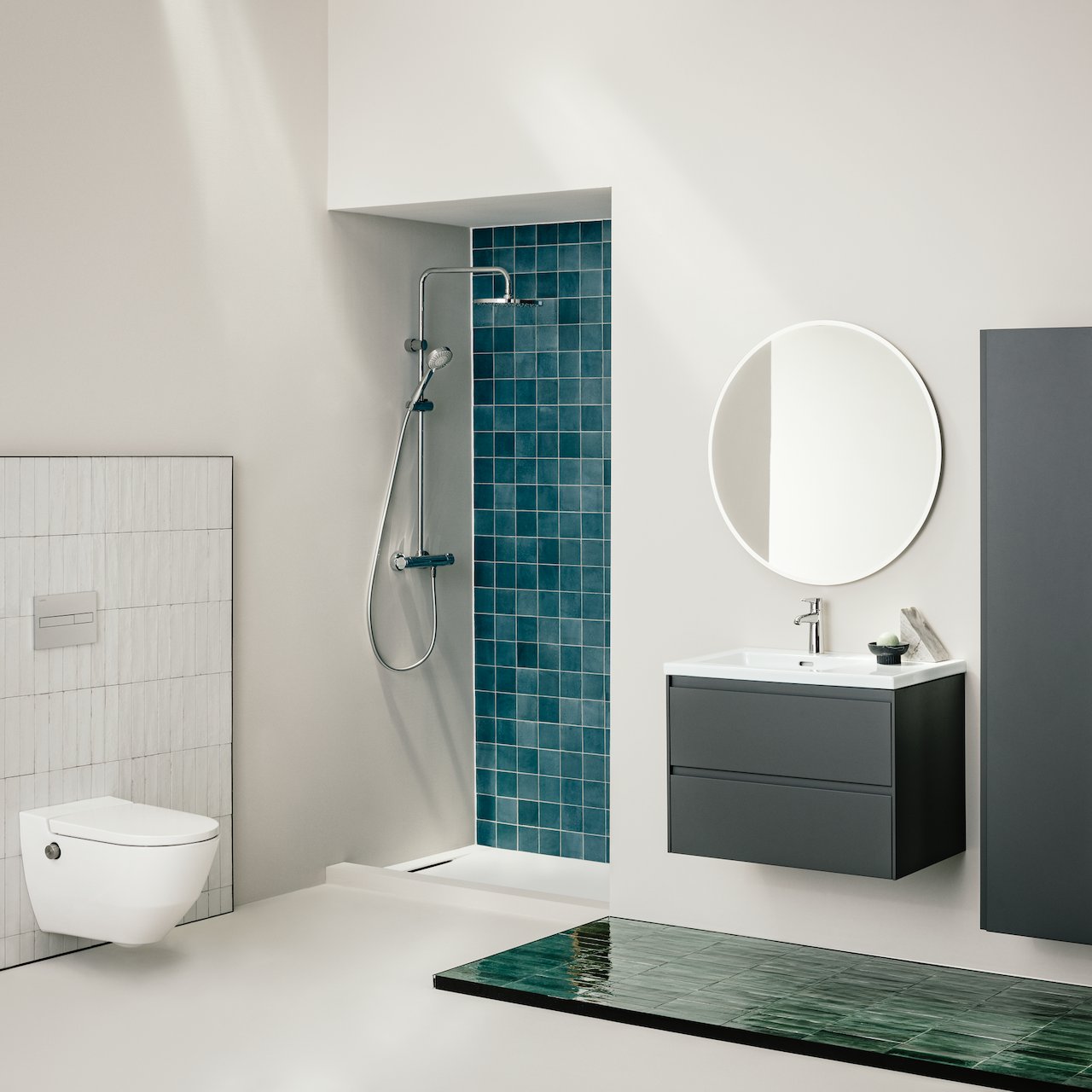 LAUFEN LUA MØBELSETT 80 CM 2 SKUFFER TRAFIKKGRÅ