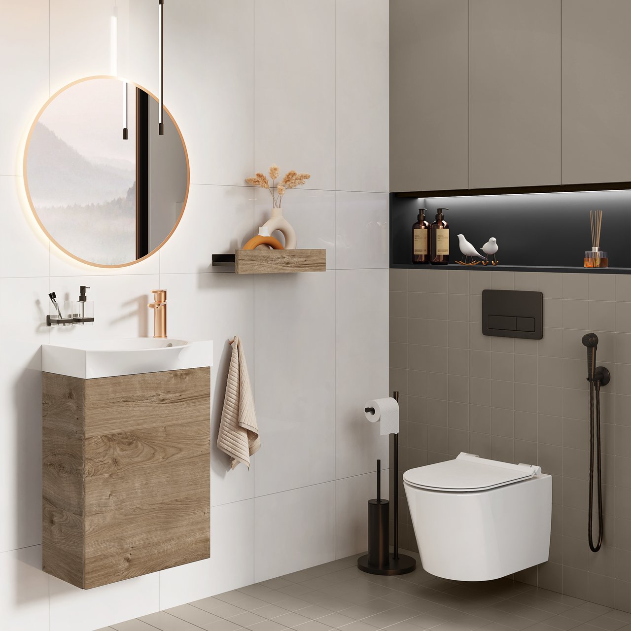 LAUFEN MICRO 45 BADEROMSMØBEL EIK LAUFEN MICRO 45 BADEROMSMØBEL EIK
