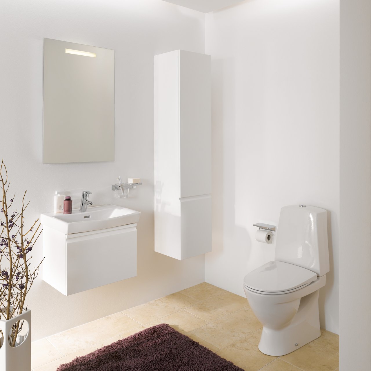 LAUFEN PRO S SERVANTSKAP 57 CM 1 SKUFF HVIT MATT