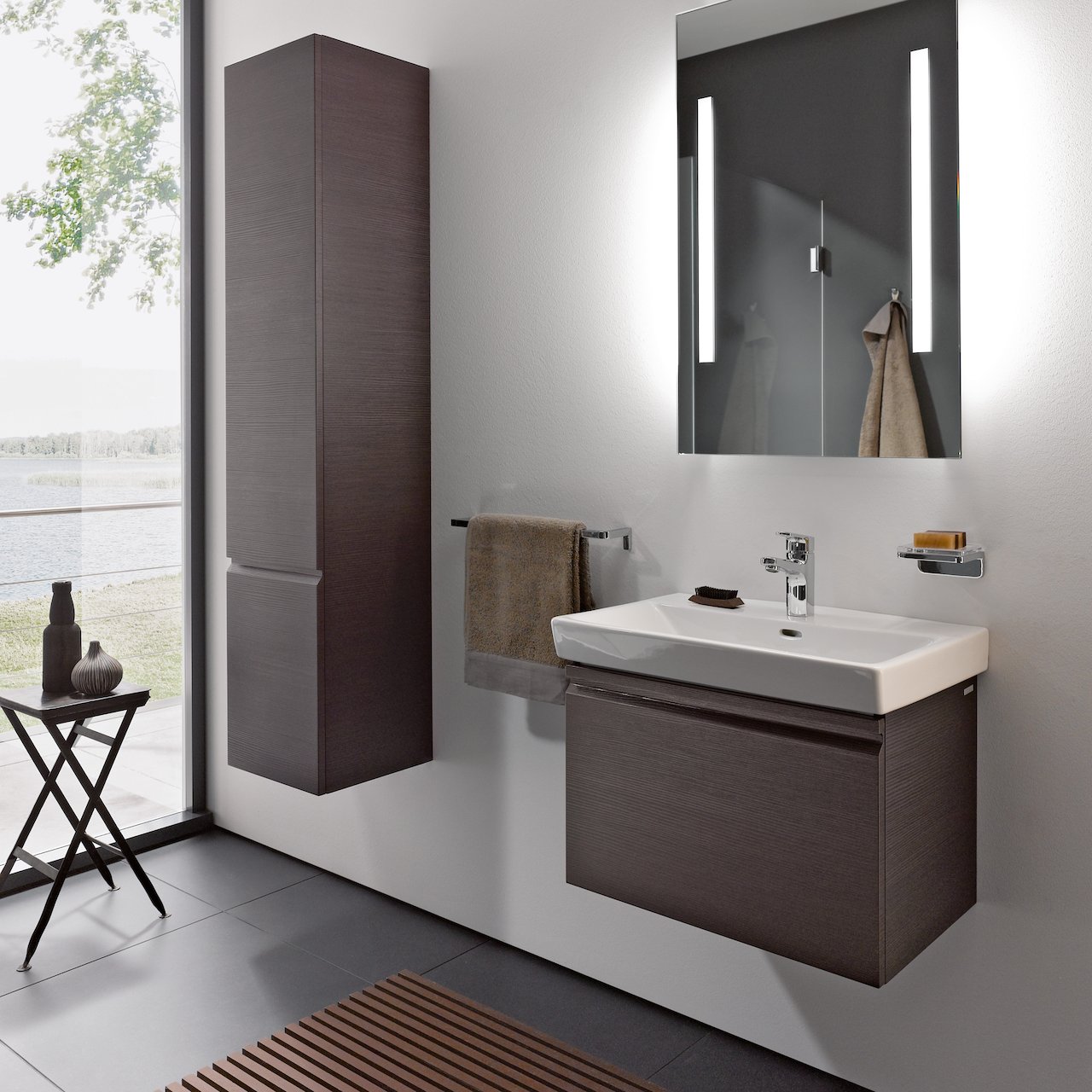 LAUFEN PRO S SERVANTSKAP 81 CM 1 SKUFF WENGE