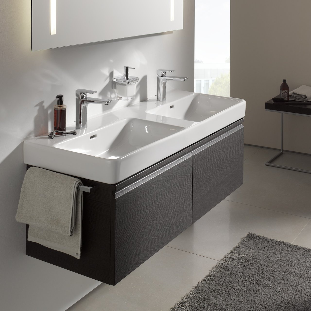 LAUFEN PRO S SERVANTSKAP 126 CM 1 SKUFF & 1 INNVENDIG SKUFF WENGE