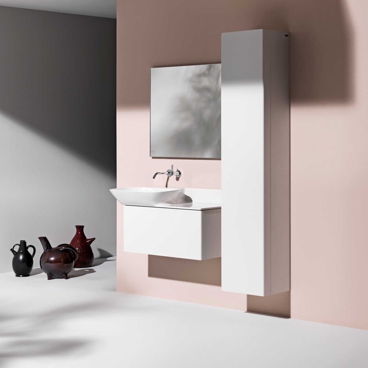 LAUFEN KARTELL HØYSKAP 130 CM HØYRE HVIT MATT LAUFEN KARTELL HØYSKAP 130 CM HØYRE HVIT MATT